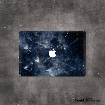 SkinAT笔记本贴膜 MacBook 贴纸 苹果笔记本外壳保护膜3M材料 易粘贴 黑色宇宙 Pro 14 M2 (A2779)