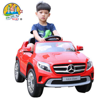 智乐堡（CHILOKBO） 奔驰儿童电动车 四轮可坐童车男女小孩双驱玩具汽车 红色 有空调风扇