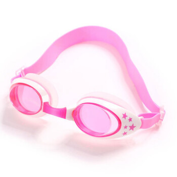 舒漫儿童泳镜男童女童防水防雾游泳眼镜青少年舒适耐用高清宝宝游泳镜 粉红色