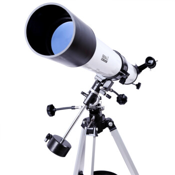 博冠天文望远镜天鹰90EQ 90/1000白色便携家用入门型 天地两用高倍高清 1超高倍观测版