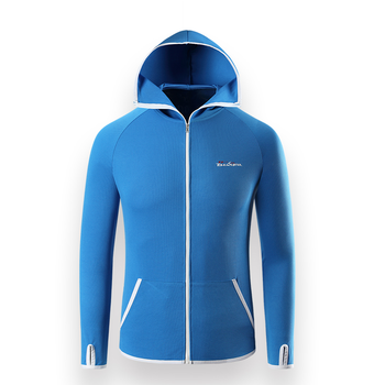 德岛（TOKUSHIMA） 德岛D2钓鱼服户外遮阳服垂钓服夏季超薄透气速干衣钓鱼服装 蓝色开衫 XL