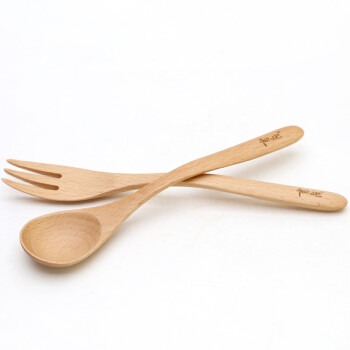 初心榉木勺子叉子 便携个性环保餐具 创意木质餐具套装 （大号） 81327大号