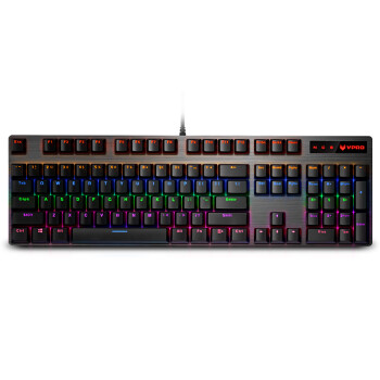 雷柏（Rapoo） V500PRO 混光机械键盘 游戏键盘 吃鸡键盘 背光键盘 电脑键盘 笔记本键盘 黑色 青轴