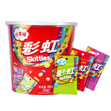 彩虹糖混合口味分享桶(原果味 酸劲味 果莓味 休闲零食 送礼必备 15g*20包) 11.94元