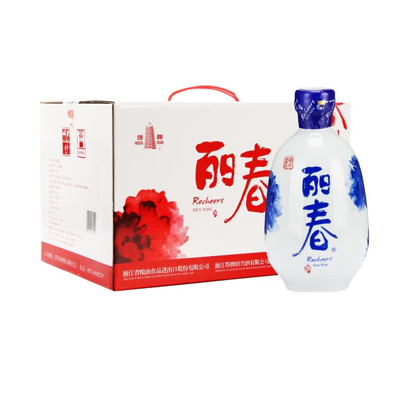 塔牌 绍兴黄酒 丽春 八年陈 精致黄酒 手工酿造 特型黄酒 12度 375ml*